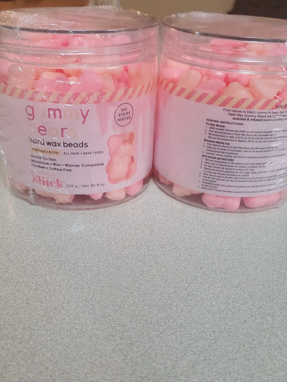 Gummy Bears Hard Wax Beads - Pink